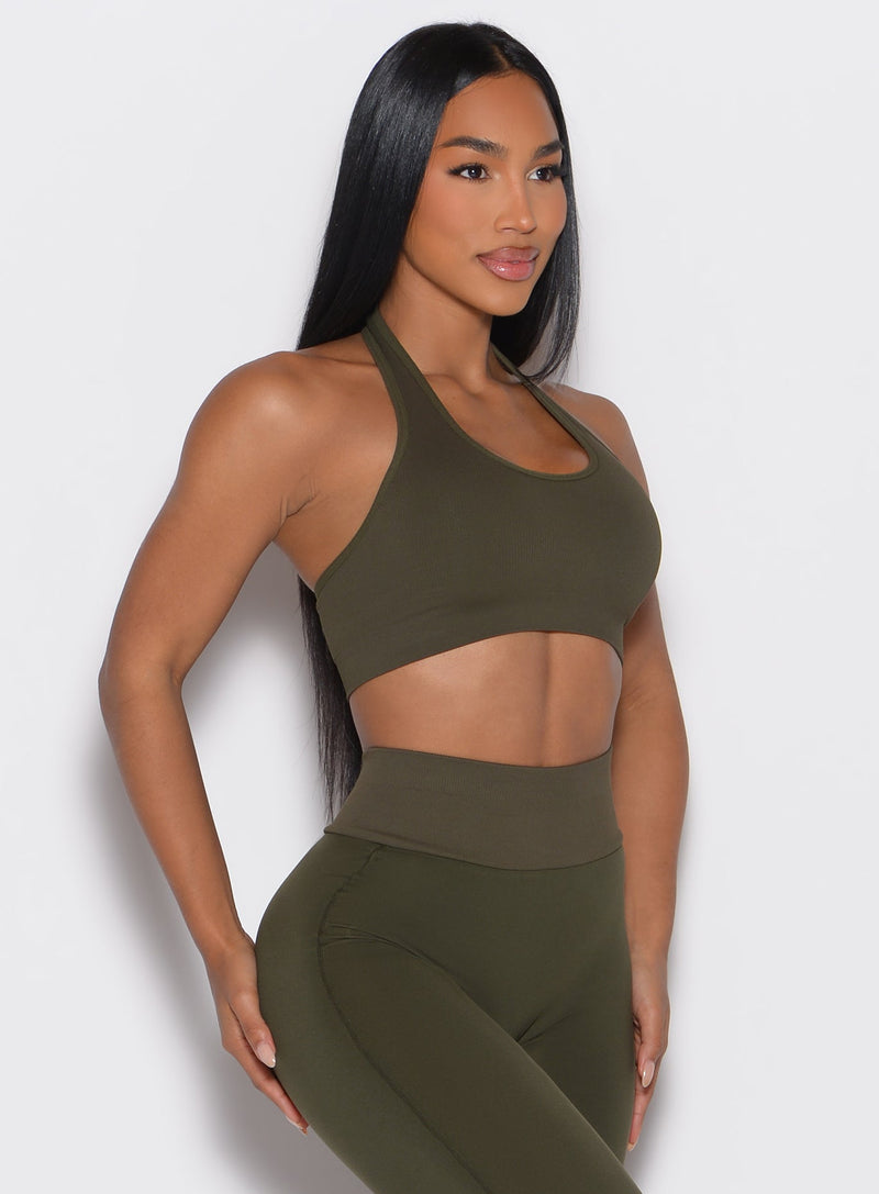 Rib Backless Bra