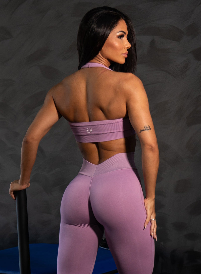Rib Backless Bra